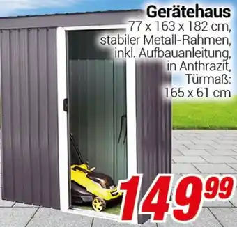 CENTERSHOP Gerätehaus Angebot