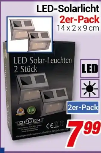 CENTERSHOP LED-Solarlicht 2er-Pack Angebot
