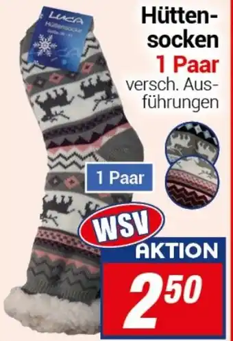 CENTERSHOP Hütten- socken LUCA Angebot