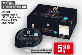 Handelshof Maître kondensmilch Angebot