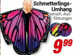 CENTERSHOP Schmetterlings- Umhang Angebot