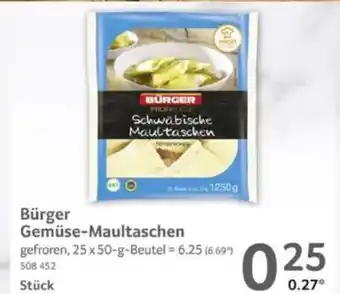 Selgros Bürger Gemüse-Maultaschen Angebot