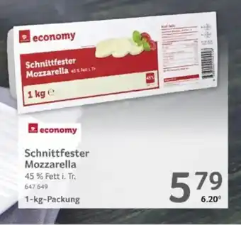 Selgros economy Schnittfester Mozzarella Angebot