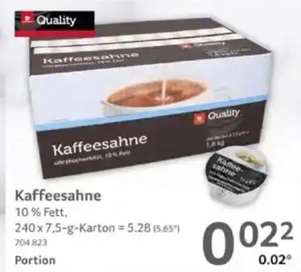 Selgros Quality Kaffeesahne Angebot