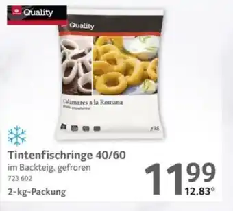 Selgros Quality Tintenfischringe 40/60 Angebot