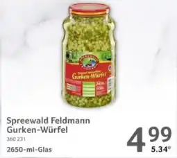 Selgros Spreewald Feldmann Gurken-Würfel Angebot