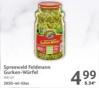 Selgros Spreewald Feldmann Gurken-Würfel Angebot