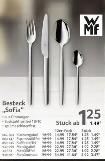 Selgros WMF Besteck ,,Sofia" Angebot