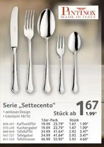 Selgros PINTINOX Serie „Settecento" Angebot