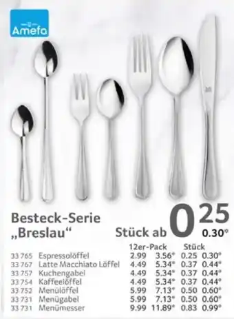 Selgros Amefa Besteck-Serie „Breslau Angebot