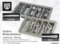 Selgros GRAWE Gastro- Besteckkästen „Hamburg", 200-tlg. Angebot