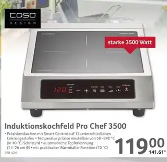 Selgros CASO DESIGN Induktionskochfeld Pro Chef 3500 Angebot