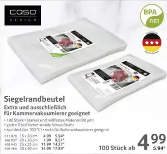 Selgros CASO DESIGN Siegelrandbeutel Angebot