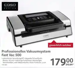 Selgros CASO DESIGN Professionelles Vakuumsystem Fast Vac 500 Angebot