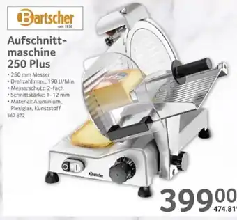 Selgros Bartscher Aufschnittmaschine 250 Plus Angebot