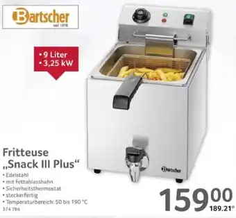 Selgros Bartscher Fritteuse ,,Snack III Plus" Angebot