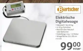 Selgros Bartscher Elektrische Digitalwaage Angebot