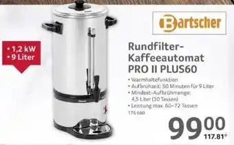 Selgros Bartscher Rundfilter- Kaffeeautomat PRO II PLUS60 Angebot