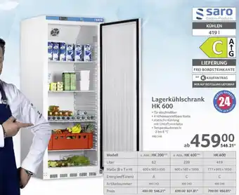 Selgros saro Lagerkühlschrank HK 600 Angebot