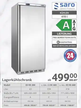 Selgros saro Lagerkühlschrank Angebot