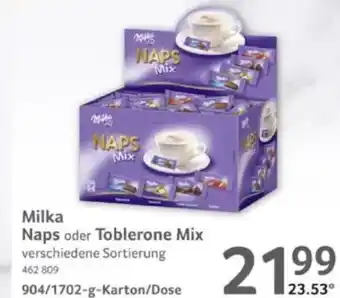 Selgros Milka Naps oder Toblerone Mix Angebot