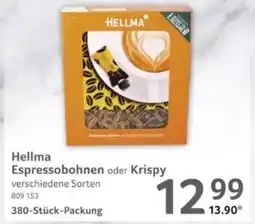 Selgros Hellma Espressobohnen oder Krispy Angebot