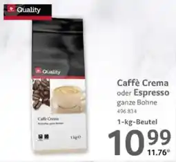 Selgros Quality Caffè Crema oder Espresso Angebot