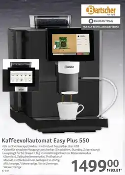 Selgros Bartscher Kaffeevollautomat Easy Plus 550 Angebot