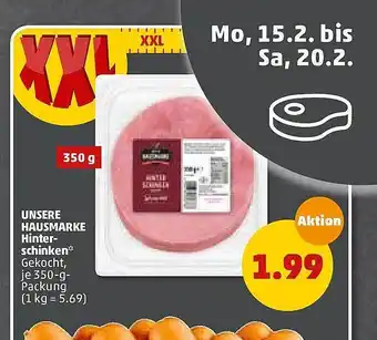 PENNY Unsere Hausmarke Hinterschinken Angebot