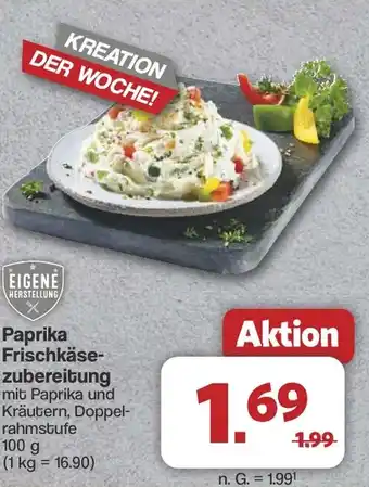 Famila Nord West EIGENE Paprika Frischkäse- zubereitung Angebot