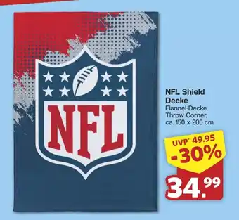 Famila Nord West NFL Shield Decke Angebot