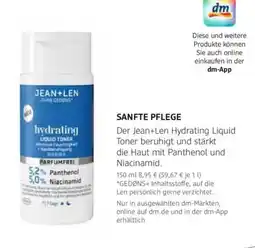 dm drogerie Sanfte pflege Der Jean+Len Hydrating Liquid Angebot