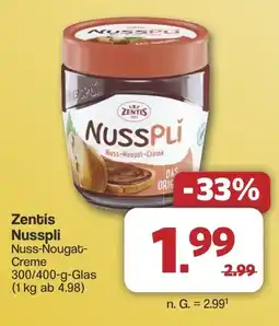 Famila Nord West Zentis Nusspli Nuss-Nougat- Creme Angebot