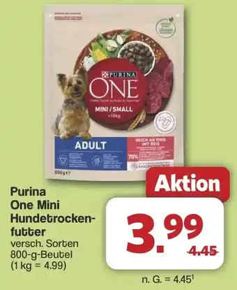 Famila Nord West Purina One Mini Hundetrocken- futter Angebot