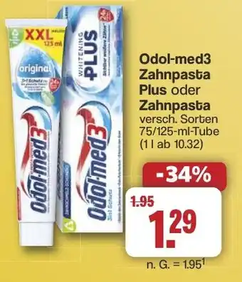 Famila Nord West Odol-med3 Zahnpasta Plus oder Zahnpasta Angebot