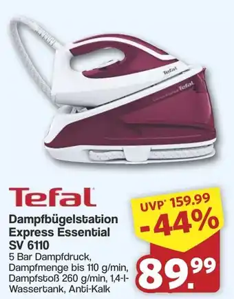 Famila Nord West Tefal Dampfbügelstation Express Essential SV 6110 Angebot