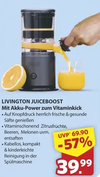 Famila Nord West LIVINGTON JUICEBOOST Mit Akku-Power zum Vitaminkick Angebot