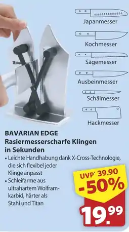 Famila Nord West BAVARIAN EDGE Rasiermesserscharfe Klingen in Sekunden Angebot