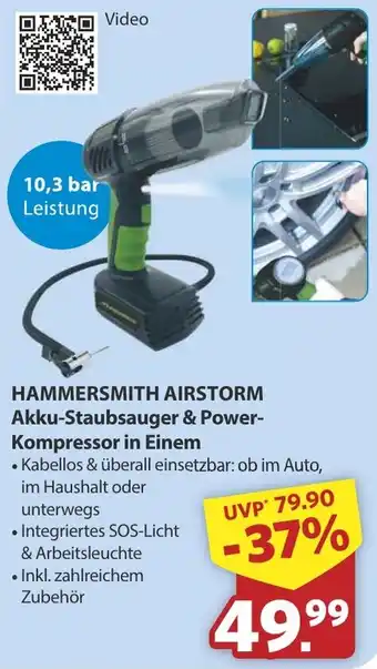 Famila Nord West HAMMERSMITH AIRSTORM Akku-Staubsauger & Power- Kompressor in Einem Angebot