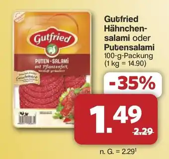 Famila Nord West Gutfried Hähnchen- salami oder Putensalami Angebot