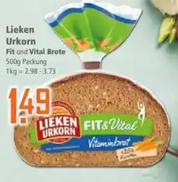 Klaas und Kock Lieken Urkorn Fit und Vital Brote Angebot