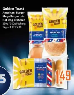 Klaas und Kock Golden Toast American Burger, Mega Burger oder Hot Dog Brötchen Angebot