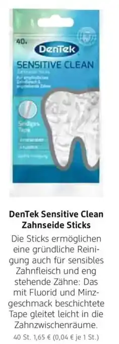 dm drogerie DenTek Sensitive Clean Zahnseide Sticks Angebot