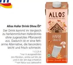 dm drogerie Allos Hafer Drink Ohne Öl Angebot