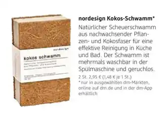 dm drogerie nordesign Kokos-Schwamm Angebot