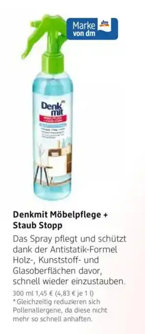 dm drogerie Denkmit Möbelpflege + Staub Stopp Angebot