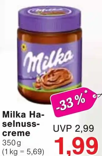 Wiglo Wunderland Milka Ha- selnuss- creme Angebot