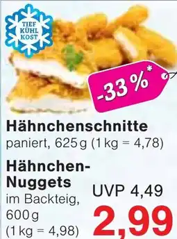 Wiglo Wunderland Hähnchenschnitte Hähnchen- Nuggets Angebot