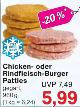 Wiglo Wunderland Chicken- oder Rindfleisch-Burger Patties Angebot