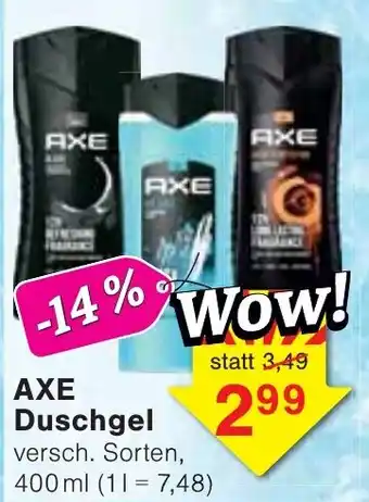 Wiglo Wunderland AXE Duschgel Angebot